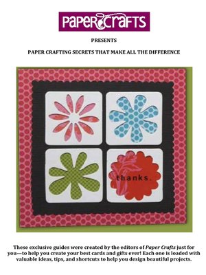 cover image of Paper Crafting Secrets that Make All the Difference